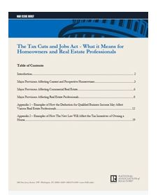 The Tax Cuts and Jobs Act – What it Means for Homeowners and Real Estate Professionals